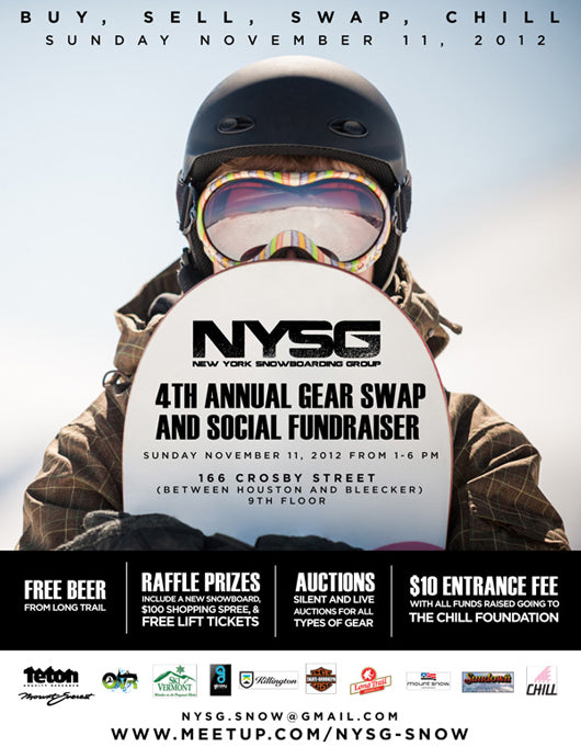 NYSG 4th Annual Gear Swap and Social Fundraiser