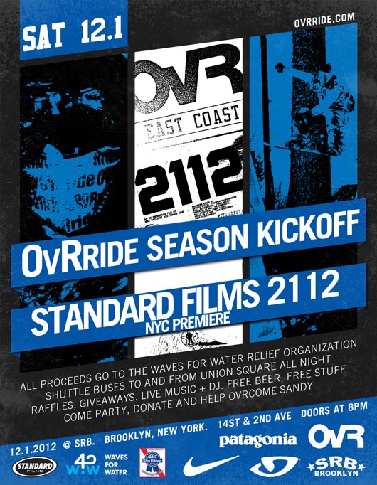 OvR 2112 Video Premiere and Sandy Fundraiser