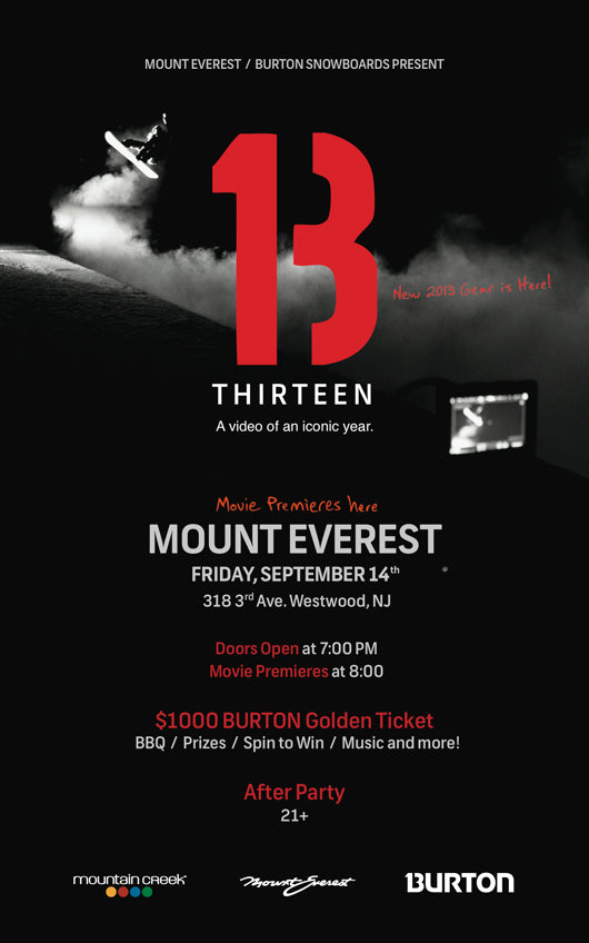Burton Snowboard's 13 Movie Premiere & Product Launch Party