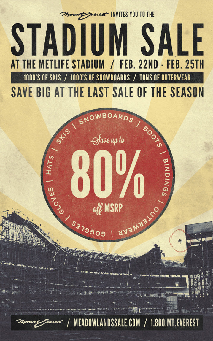 Mount Everest&'s MetLife Stadium Ski & Snowboard Sale
