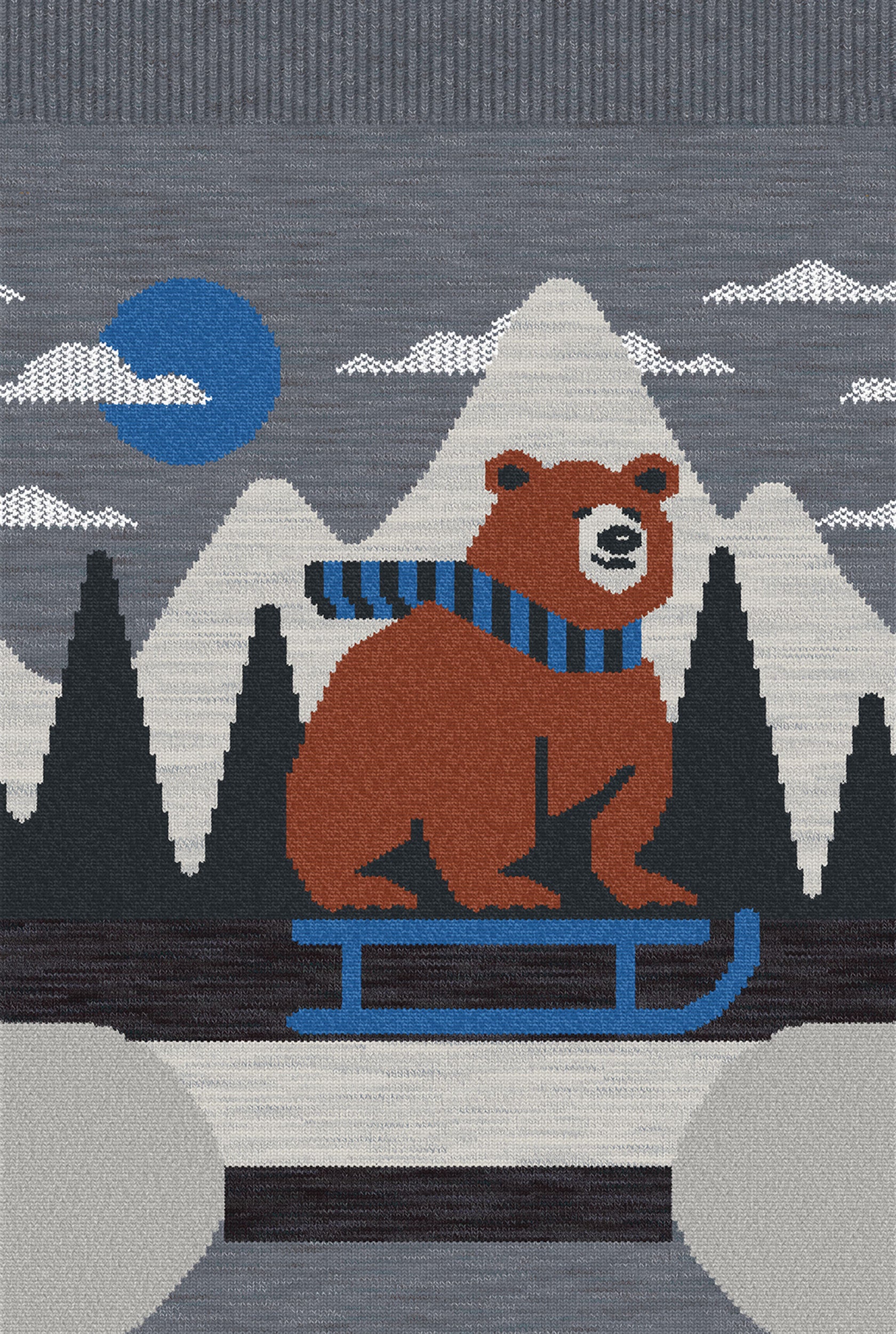 Smartwool Ski Light Cushion Sleigh Bear OTC Ski Sock - Kids