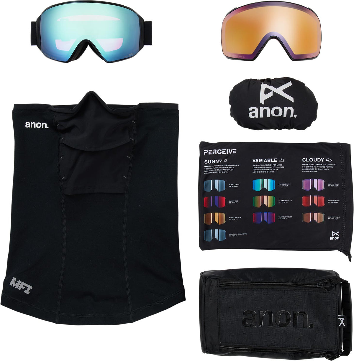 Anon M4 Goggle (Toric) + Bonus Lens + MFI Face Mask