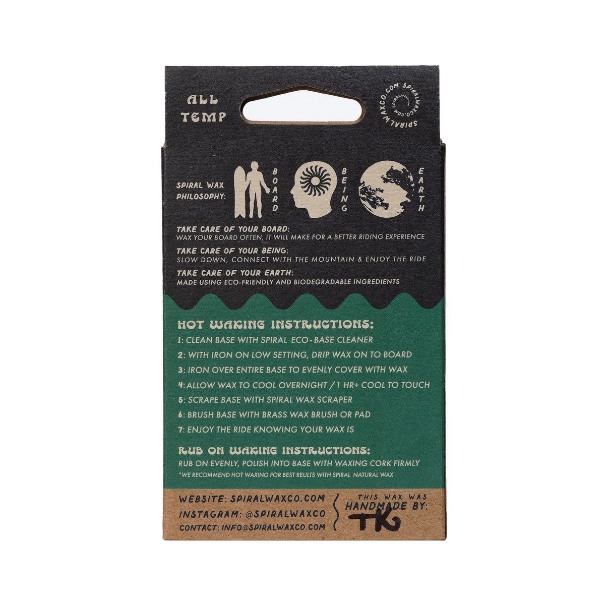 Spiral Wax Co. All Temp Natural Wax