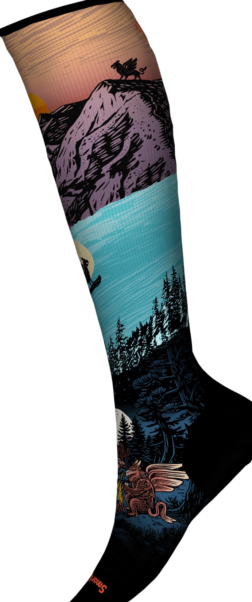 Smartwool Ski Targeted Cushion Winter Phase Print OTC Sock