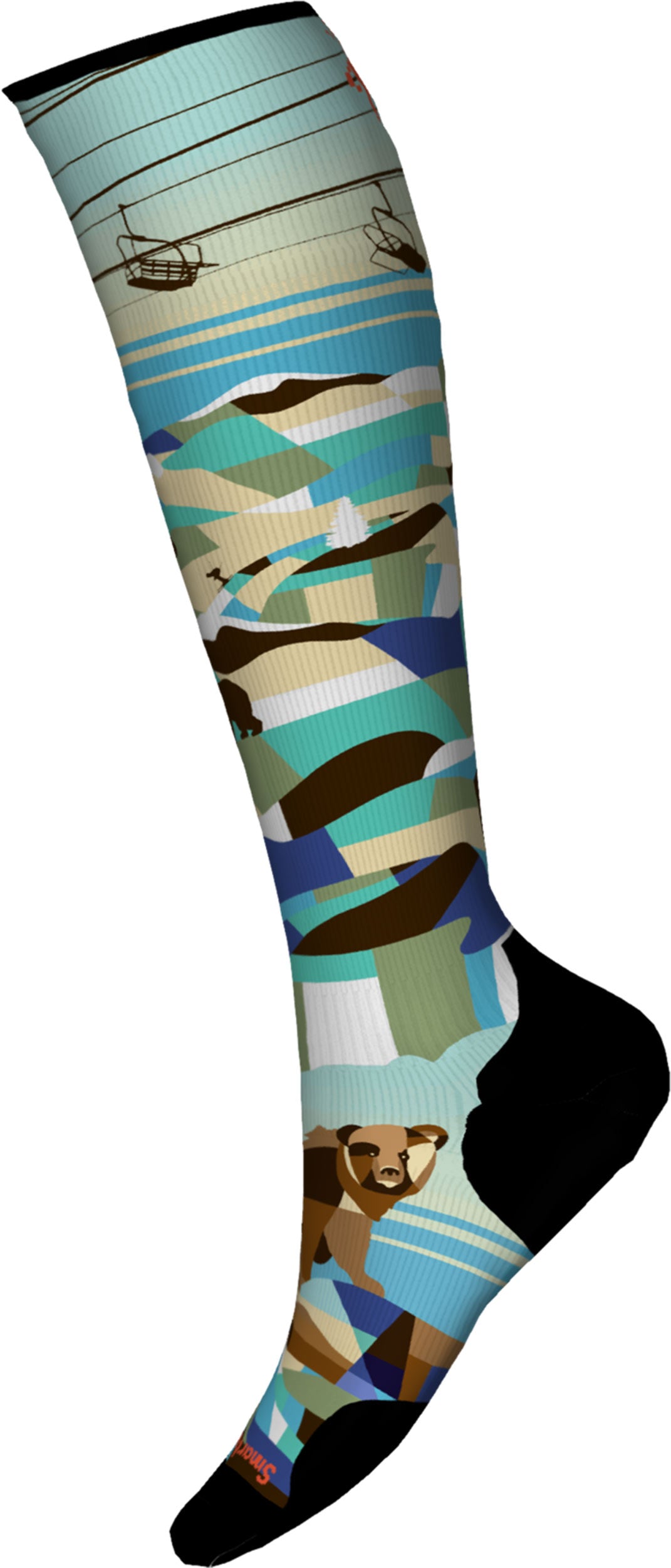Smartwool Ski Targeted Cushion Bear Country Print Ski Socks