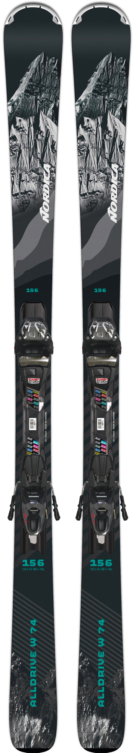 Nordica Alldrive 74 Ski + TP2 Compact 10 FDT Ski Binding - Womens