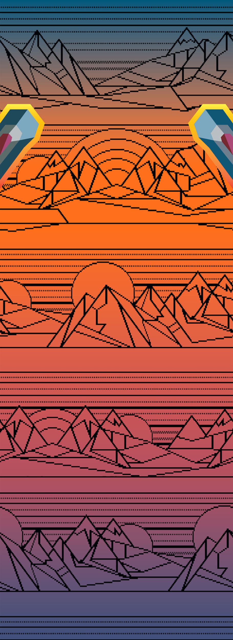 Smartwool Ski Zero Cushion Geo Peaks Print OTC Ski Sock - Mens