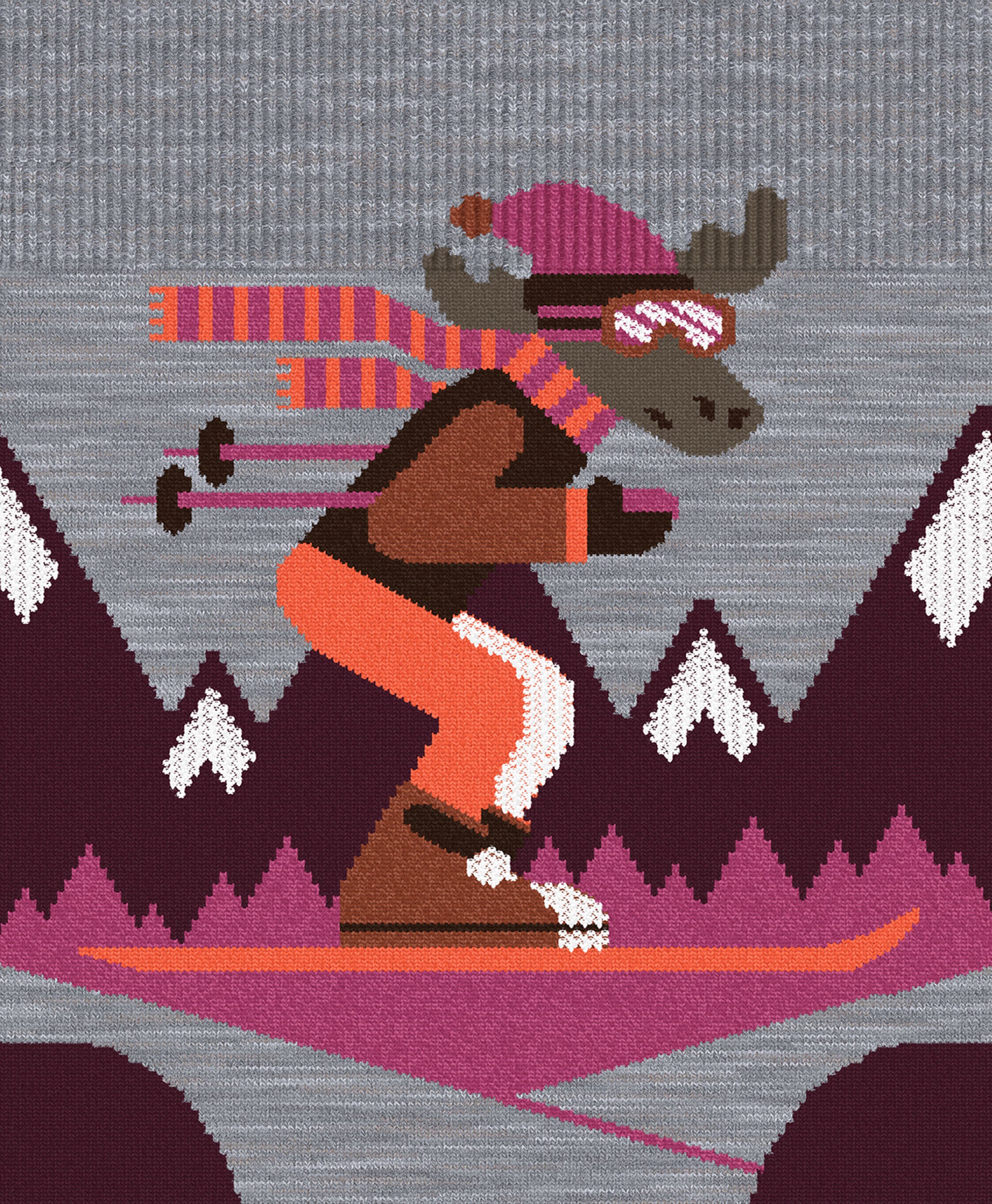 Smartwool Wintersport Full Cushion Mountain Moose OTC Sock - Kids