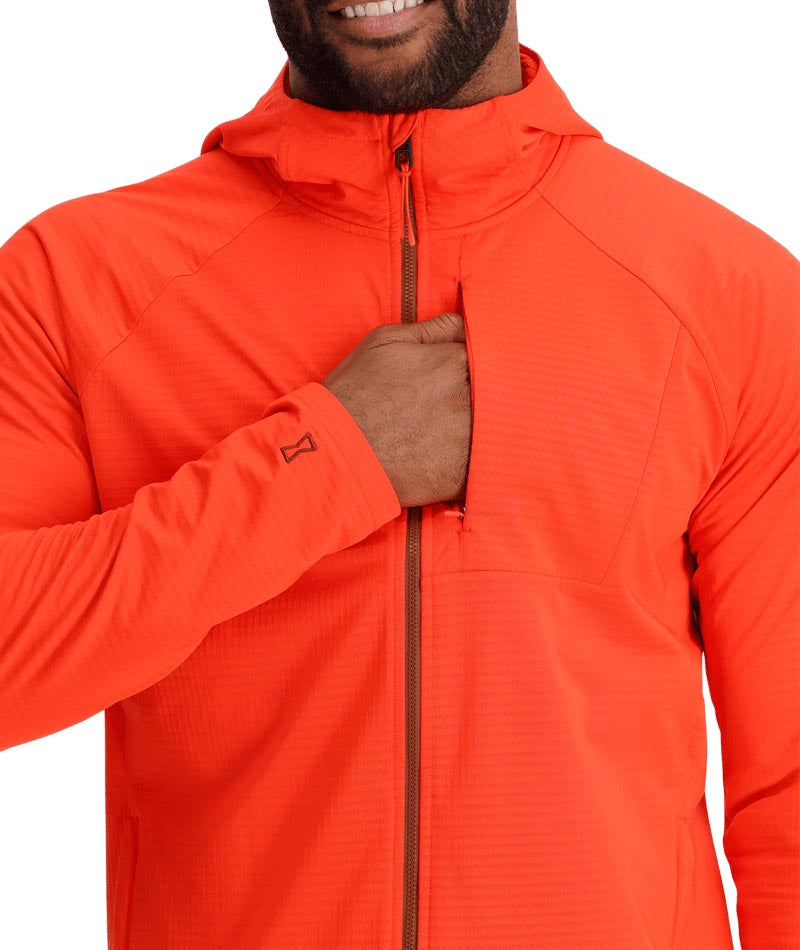 Spyder Mens Matrix Gridweb Fleece Hoodie