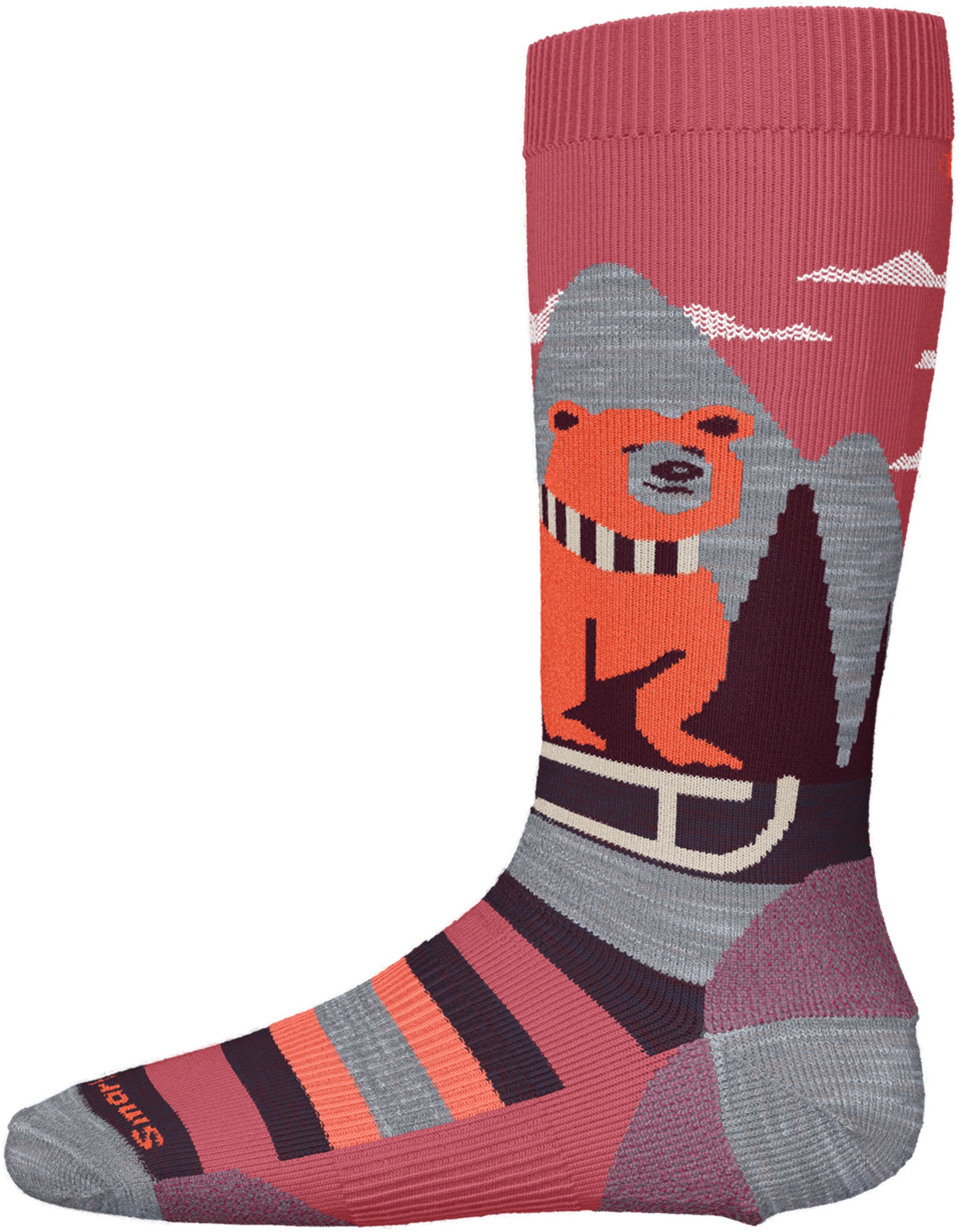 Smartwool Ski Light Cushion Sleigh Bear OTC Ski Sock - Kids