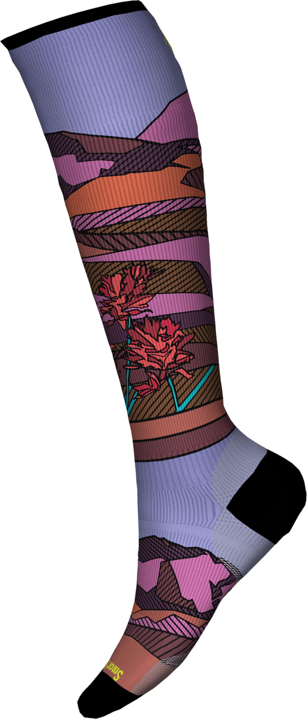 Smartwool Ski Zero Cushion Floral Field Print Ski Socks - Womens