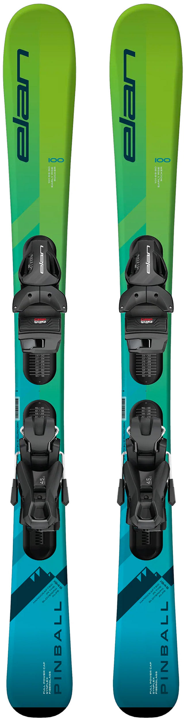 Elan Pinball Team Ski + EL 7.5 GW Ski Binding