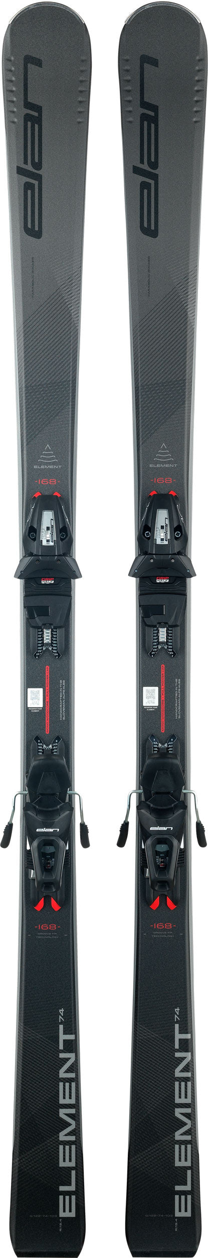 Elan Element 74 Black Ski + EL 10.0 GW Ski Binding 2025