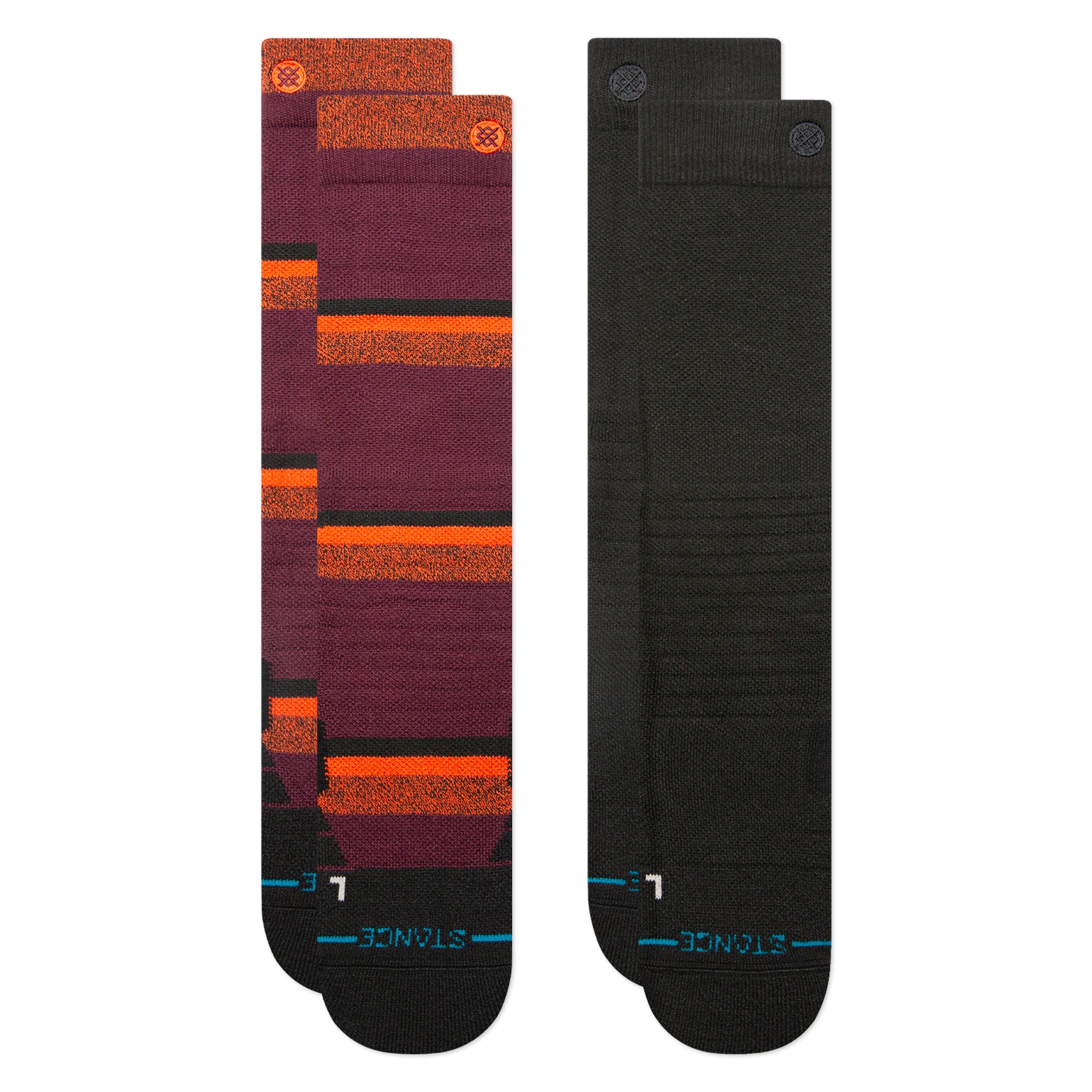 Stance Nightride MId Poly Snow Snowboard Sock - 2 Pack 2025